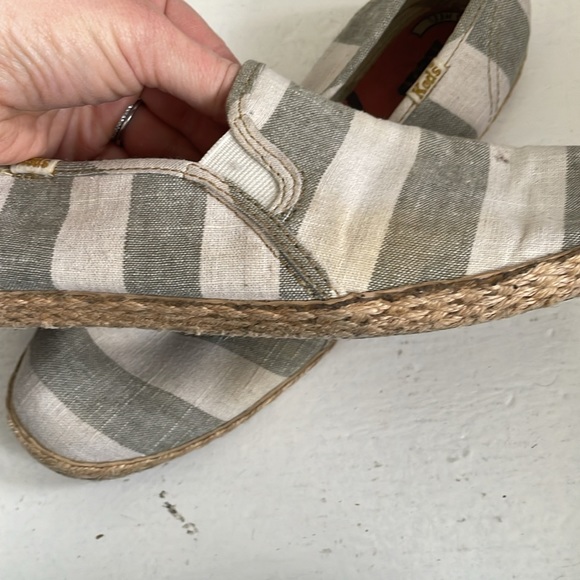 Keds espadrille flats 7.5 green and white - Picture 3 of 6